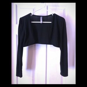 Black crop over shirt!